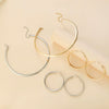 Wholesale Iron Geometric Style Electroplating Collar Earrings Twopiece Set Accessories For Women