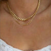 Wholesale Iron Multilayer Stacked Necklace With Geometric Design And Electroplating Treatment