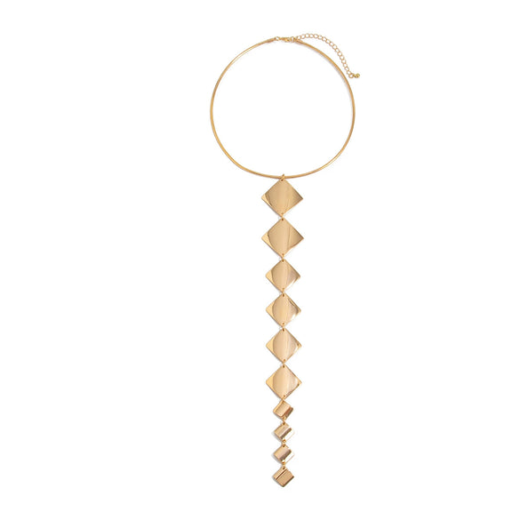 Wholesale Iron Pendant Necklace Geometric Style Electroplating Yshaped Chain For Women