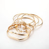 Wholesale Iron Retro Simple Geometric Open Chain Bracelet With Electroplating Treatment