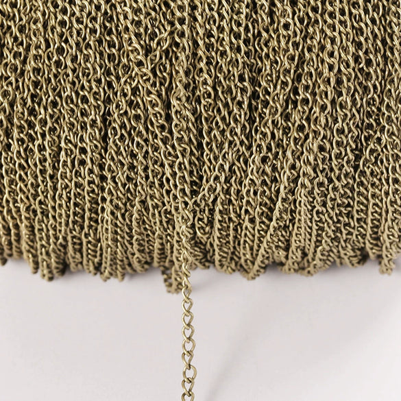 Wholesale Iron Side Flat Chain Necklace With Electroplating Process