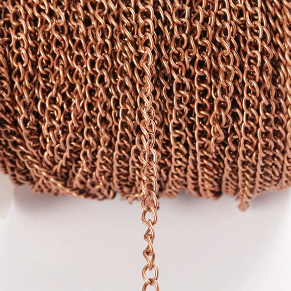 Wholesale Iron Side Flat Chain Necklace With Electroplating Process