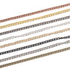 Wholesale Iron Side Flat Chain Necklace With Electroplating Process