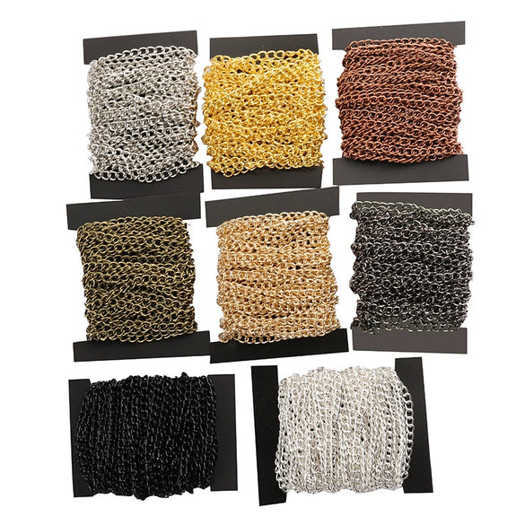 Wholesale Iron Side Flat Chain Necklace With Electroplating Process