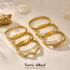 Wholesale Irregular Geometric Ferris Wheel Diamondencrusted Electroplated Stainless Steel And Zircon Bracelet For Women