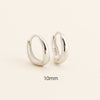 Wholesale Irregular Geometric Plain Hoop Earrings S925 Silver Glossy Electroplated Unisex