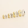 Wholesale Irregular Geometric Plain Hoop Earrings S925 Silver Glossy Electroplated Unisex