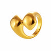 Wholesale Irregular Geometric Stainless Steel Ring With Pvd Electroplated 18K True Gold Color Preservation For Women