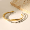 Wholesale Irregular Geometric Titanium Steel Jewelry With Polishing And Pvd Furnace Real Gold Treatment