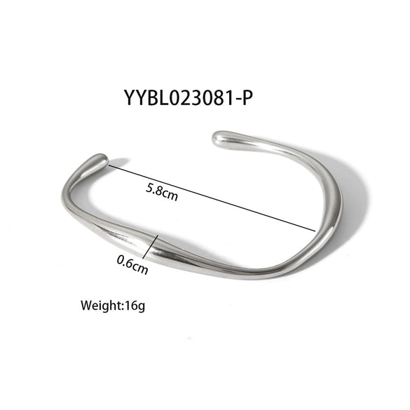 Wholesale Irregular Geometric Titanium Steel Jewelry With Polishing And Pvd Furnace Real Gold Treatment