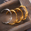 Wholesale Irregular Hammer Wavy Opening Bracelet Stainless Steel 18K Gold Plated For Women