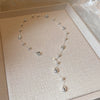Wholesale Irregular Imitation Pearl Collarbone Chain For Women With Geometric Design And Electroplating Jewelry