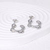 Wholesale Irregular 18K Goldplated Titanium Steel And Stainless Steel Earrings For Women With Highend Metal Style