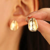 Wholesale Irregular Round Alloy Earrings With Geometric Pattern And Electroplating For Women In Ins Style
