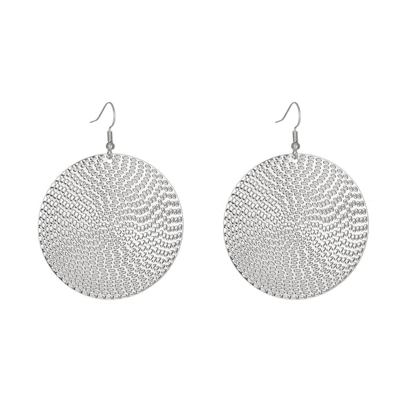 Wholesale Irregular Round Alloy Earrings With Geometric Pattern And Electroplating For Women In Ins Style