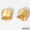 Wholesale Irregular Square Geometric 316 Stainless Steel Electroplated Women's Earrings Light Luxury Gentle Elegant Temperament Highend Versatile Fresh