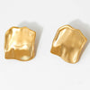 Wholesale Irregular Square Geometric 316 Stainless Steel Electroplated Women's Earrings Light Luxury Gentle Elegant Temperament Highend Versatile Fresh