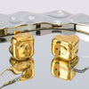 Wholesale Irregular Square Stainless Steel Hollow Earrings With Dazzling Concave Geometric Pattern And 18K Vacuum Plating In Furnace For Women