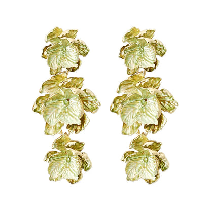 Wholesale Jewelry 1 Pair Elegant Flower Alloy Drop Earrings