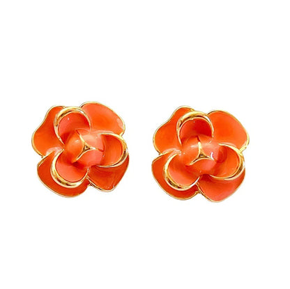 Wholesale Jewelry 1 Pair Elegant Flower Alloy Ear Studs