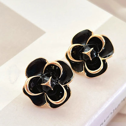 Wholesale Jewelry 1 Pair Elegant Flower Alloy Ear Studs