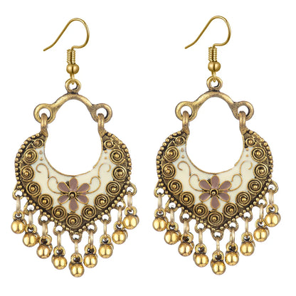 Wholesale Jewelry 1 Pair Ethnic Style Flower Alloy Drop Earrings