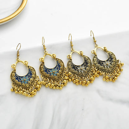 Wholesale Jewelry 1 Pair Ethnic Style Flower Alloy Drop Earrings