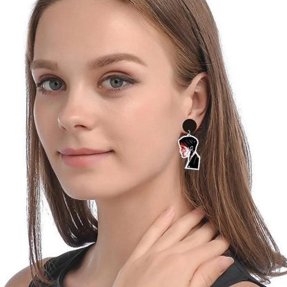 Wholesale Jewelry 1 Pair Gothic Human Arylic Drop Earrings