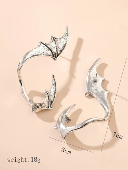 Wholesale Jewelry 1 Pair Hip-Hop Wings Bat Alloy Ear Clips