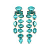 Wholesale Jewelry 1 Pair Luxurious Oval Water Droplets Alloy Artificial Gemstones Drop Earrings