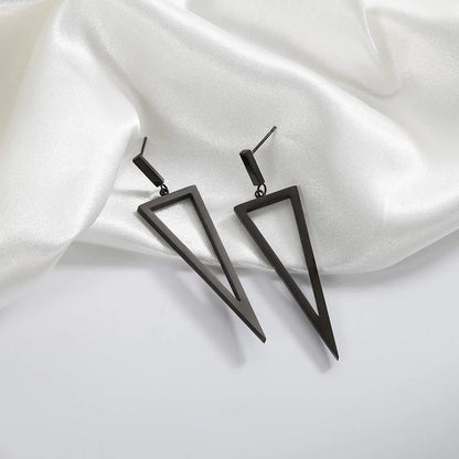 Wholesale Jewelry 1 Pair Punk Triangle Metal Earrings