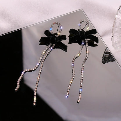 Wholesale Jewelry 1 Pair Retro Bow Knot Alloy Drop Earrings