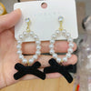 Wholesale Jewelry 1 Pair Retro Bow Knot Alloy Drop Earrings