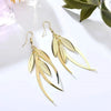 Wholesale Jewelry 1 Pair Retro Ethnic Style Leaf Leaves Alloy Gold Plated Silver Plated Drop Earrings