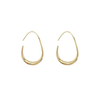 Wholesale Jewelry 1 Pair Retro Oval Alloy Earrings