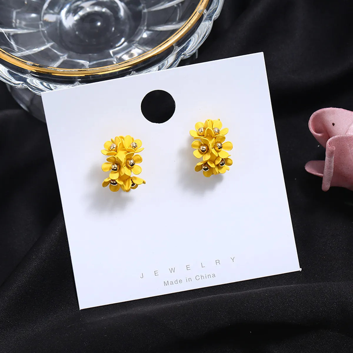 Wholesale Jewelry 1 Pair Simple Style Flower Alloy Alloy Ear Studs