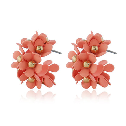 Wholesale Jewelry 1 Pair Simple Style Flower Alloy Alloy Ear Studs