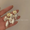 Wholesale Jewelry 1 Pair Simple Style Heart Shape Flower Bow Knot Alloy Rhinestones Earrings