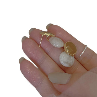 Wholesale Jewelry 1 Pair Simple Style Round Alloy Drop Earrings