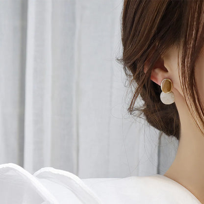 Wholesale Jewelry 1 Pair Simple Style Round Alloy Drop Earrings