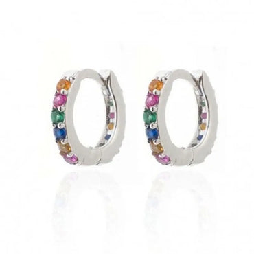 Wholesale Jewelry 1 Pair Simple Style Round Alloy Rhinestones Earrings