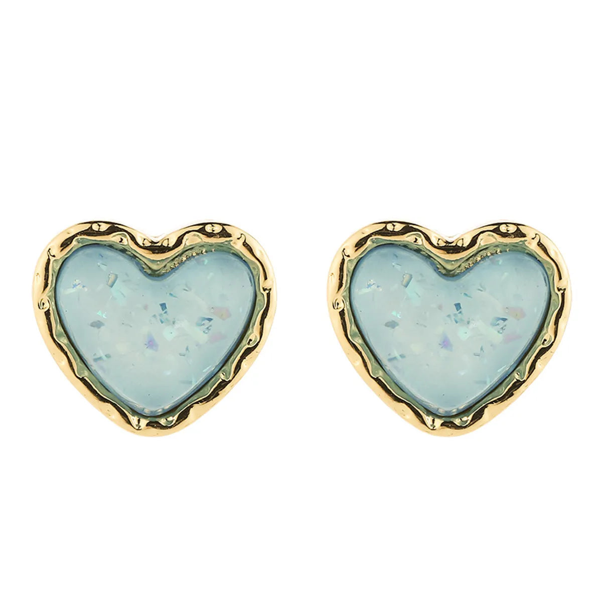 Wholesale Jewelry 1 Pair Sweet Heart Shape Alloy Resin Ear Clips