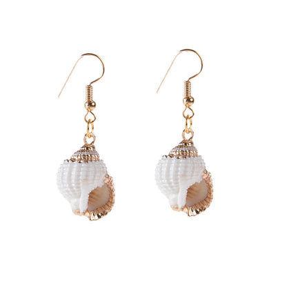 Wholesale Jewelry 1 Pair Vacation Conch Shell Drop Earrings