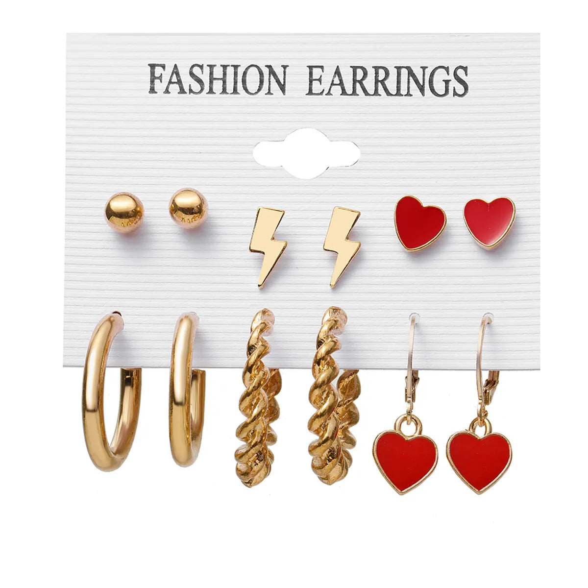 Wholesale Jewelry 1 Set Retro Round Tassel Heart Shape Alloy Earrings