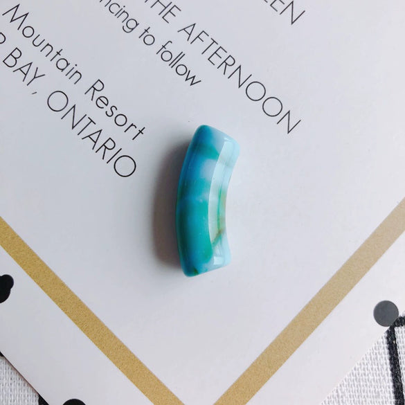 Wholesale Jewelry Accessories Acrylic Plastic Resin Environmental Protection Halo Bent Tube Beads For Earrings Necklace Bracelet