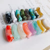 Wholesale Jewelry Accessories Acrylic Plastic Resin Environmental Protection Halo Bent Tube Beads For Earrings Necklace Bracelet