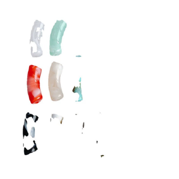 Wholesale Jewelry Accessories Acrylic Plastic Resin Environmental Protection Halo Bent Tube Beads For Earrings Necklace Bracelet