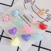 Wholesale Jewelry Accessories Acrylic Resin Candy Color Sparkling Stars Peach Heart Jewelry Material