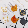Wholesale Jewelry Accessories Acrylic Resin Kitten Pendant With Carving And Inlay
