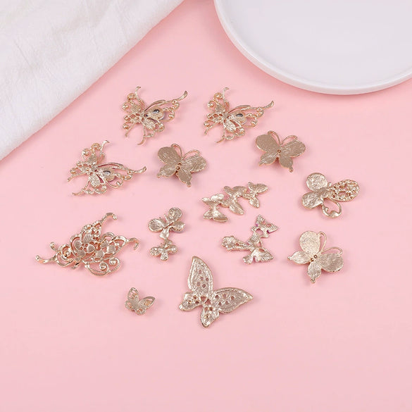 Wholesale Jewelry Accessories Alloy Butterfly Dripping Glue Design
